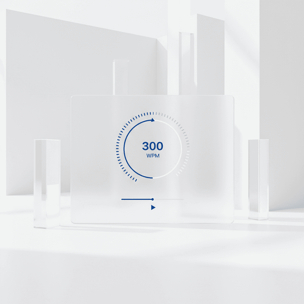 Start at a Comfortable Speed (250-350 WPM)